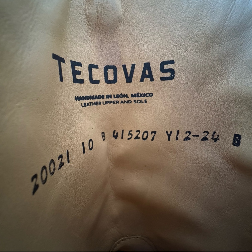 Tecovas The Sadie Toasted Almond Suede Cowboy Boots Tan Women’s 10 NWOT - Picture 13 of 14
